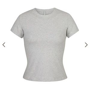 Skims Cotton Jersey Tee in Gray M